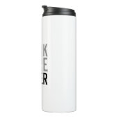 Drink Meer water | Eenvoudig minimalistisch Thermosbeker (Geroteerd rechts)