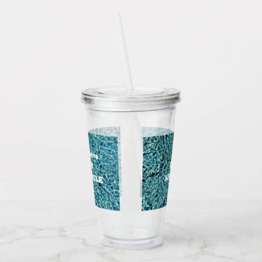 Drink meer water en spaarpjes acryl drinkbeker (Links)