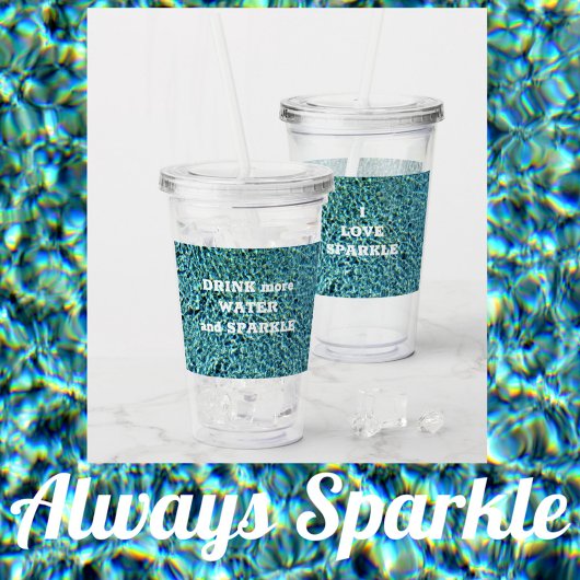 Drink meer water en spaarpjes acryl drinkbeker