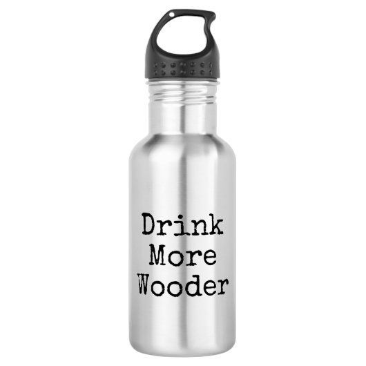 "Drink Meer water" flesje Waterfles (Voorkant)