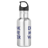 Drink Meer water | Funny Humor Waterfles (Achterkant)