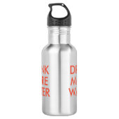 Drink Meer water | Funny Humor Waterfles (Achterkant)