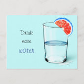 Drink Meer water / glas water Briefkaart (Voorkant)