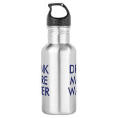 Drink Meer Water | Grappige Humor Waterfles (Achterkant)