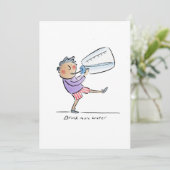 Drink meer water kaart (Staand voorkant)