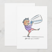 Drink meer water kaart (Voorkant / Achterkant)