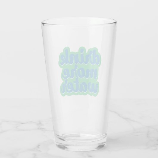 Drink Meer waterglas Glas (Achterkant)