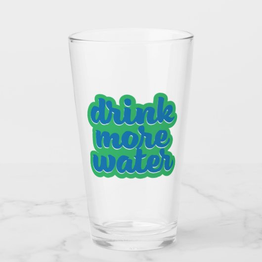 Drink Meer waterglas Glas (Voorkant)
