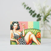  Drink meisje Briefkaart (Staand voorkant)