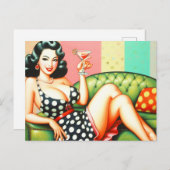  Drink meisje Briefkaart (Voorkant / Achterkant)