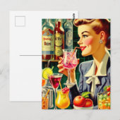  Drink meisje Briefkaart (Voorkant / Achterkant)