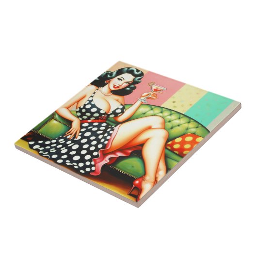 Drink meisje Tegeltje (Zijkant)