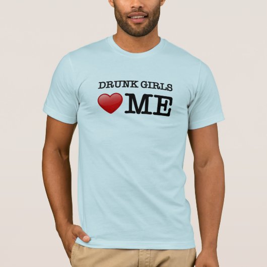 Drink meisjes houden van me t-shirt (Voorkant)