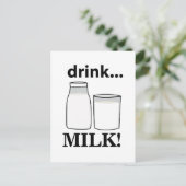Drink Melk  Briefkaart (Staand voorkant)