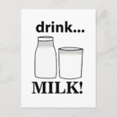 Drink Melk  Briefkaart (Voorkant)