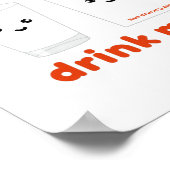 Drink melk - Kawaii ontwerp Poster (Hoek)