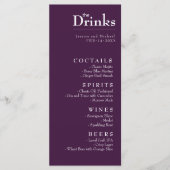 Drink menu Fuchsia Betovering: Waterverf (Voorkant)