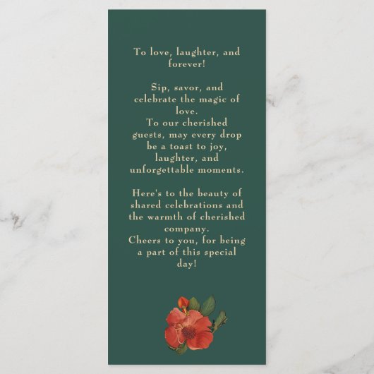 💍Drink menu Roos Romance: Art Nouveau Splendor (Achterkant)