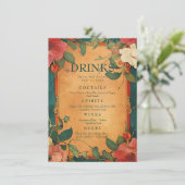 💍Drink menu Roos Romance: Art Nouveau Splendor (Staand voorkant)