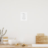 Drink Menu Wedding Bar Sign Receptie Poster (Keuken)