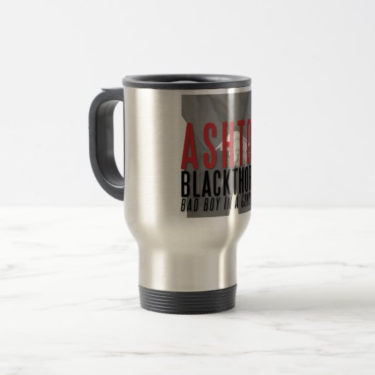 Drink met ash reisbeker (Voorkant links)