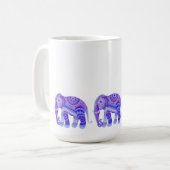 DRINK MET BLUE PAARSE COOL ELEPHANT COFFEE MOK (Voorkant links)