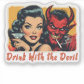 Drink met de duivel sticker (Voorkant)