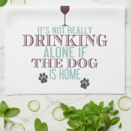 Drink met de hond | Funny Kitchen Towel Theedoek