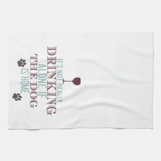 Drink met de hond | Funny Kitchen Towel Theedoek (Horizontaal)