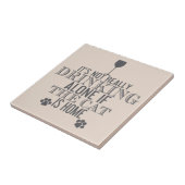 Drink met de kat | Grappig Onderzetter Tegeltje (Zijkant)