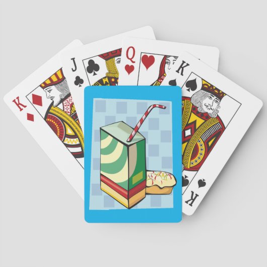 Drink met een riemafspeelkaarten pokerkaarten (Achterkant)