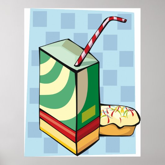 Drink met een rietje Poster (Voorkant)