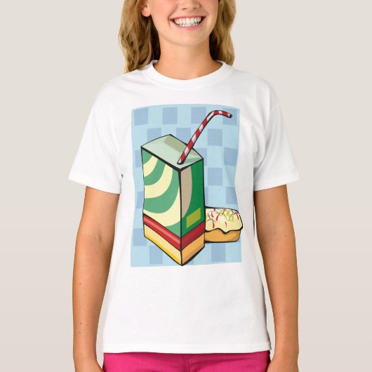 Drink met een rietje T-shirt (Voorkant)