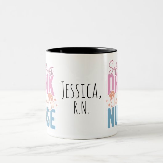 Drink met een Verpleegster Custom Name Coffee Mok (Center)