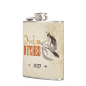 Drink met heksen Personaliseer de erlenmeyer Heupfles (Links)