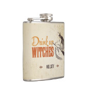 Drink met heksen Personaliseer de erlenmeyer Heupfles (Rechts)