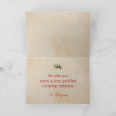 Drink met kerstZeeen op begroetingen gevouwen Kaart (Binnen)