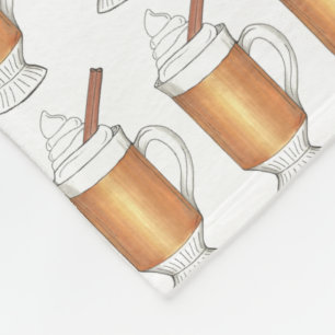 Drink met warme boter Rum Holiday Winter Kerstmis Fleece Deken