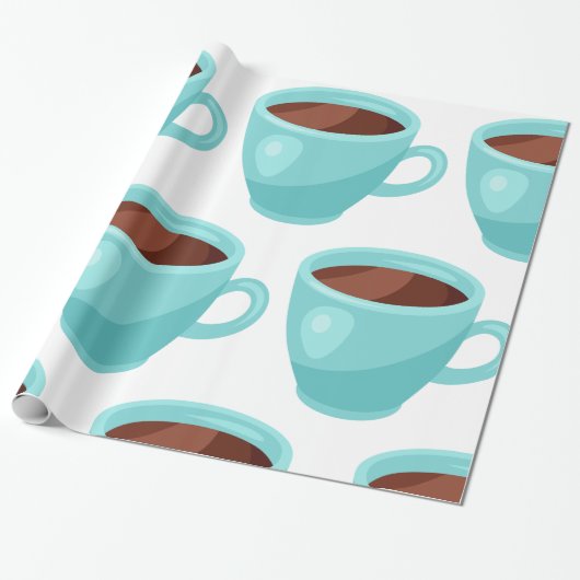 Drink met warme chocolade cadeaupapier (Uitgerold)