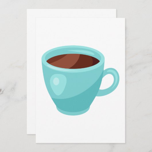 Drink met warme chocolade kaart (Voorkant / Achterkant)