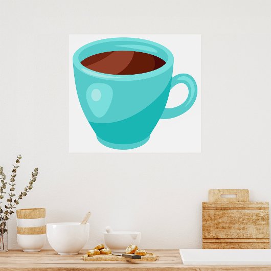 Drink met warme chocolade poster