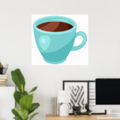 Drink met warme chocolade poster (Thuiskantoor)