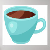 Drink met warme chocolade poster (Voorkant)