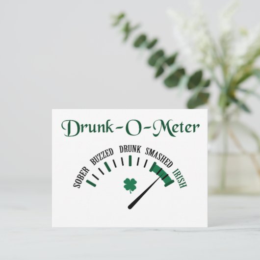 Drink meter briefkaart (Staand voorkant)