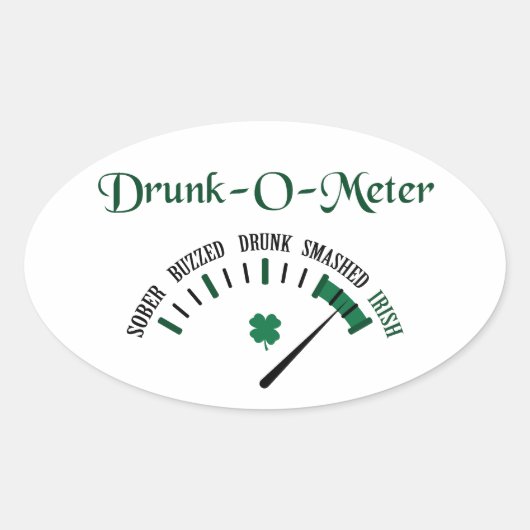 Drink meter ovale sticker (Voorkant)
