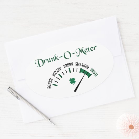 Drink meter ovale sticker (Envelop)