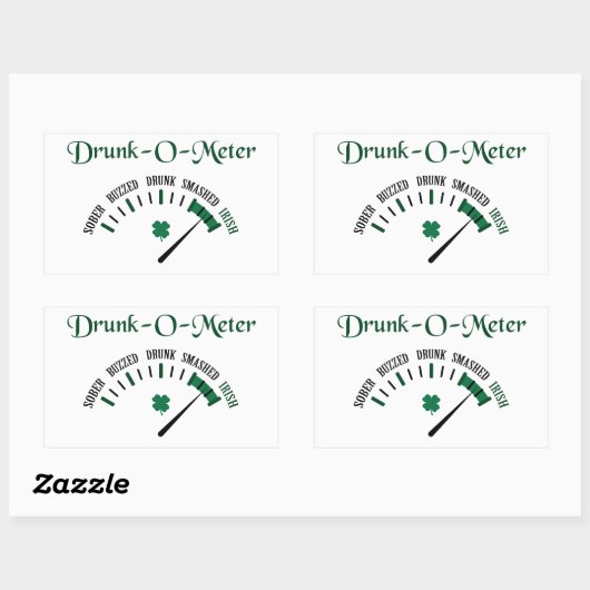 Drink meter rechthoekige sticker (Vel)