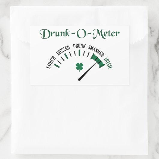 Drink meter rechthoekige sticker (Tas)