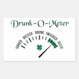 Drink meter rechthoekige sticker