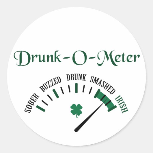 Drink meter ronde sticker (Voorkant)